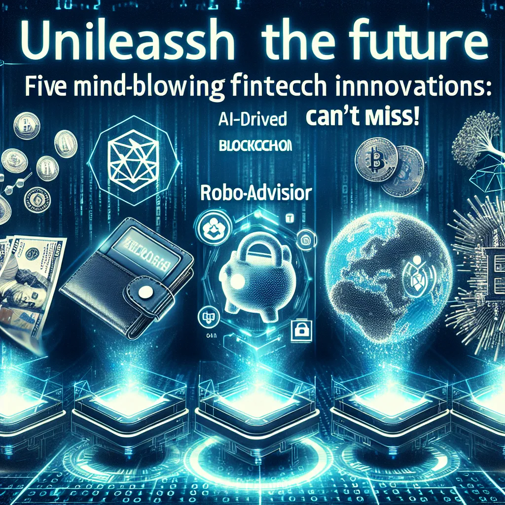 Unleash the Future: Five Mind-Blowing Fintech Innovations You Can't Miss!